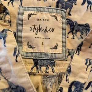 Style & Co cotton button down
